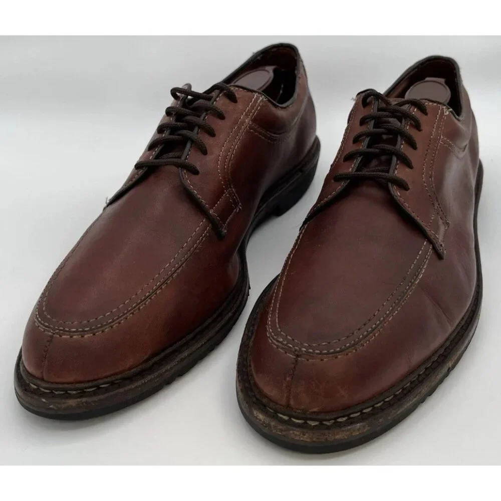 Allen Edmonds Mens Wilbert Oxford Shoes 11.5B Chili Split Toe Rubber Soles Brown